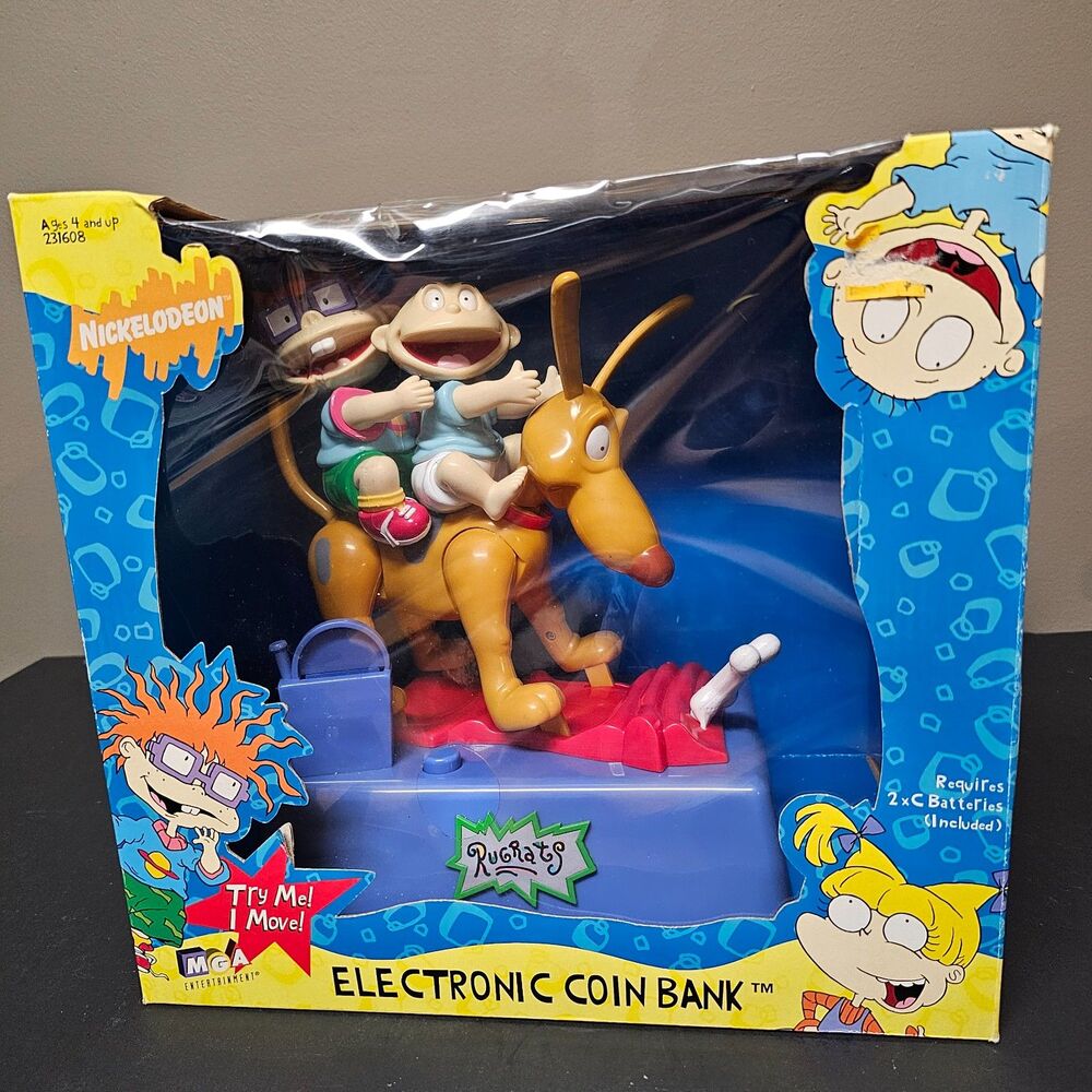 Rugrats Electronic Talking Coin Bank MGA Viacom NIB Vtg 1998 Tommy Chuckie